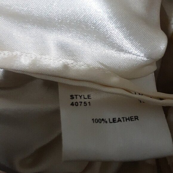 Vintage Margaret Goatrey leather skirt women’s 12 tan y2k event festival event - Picture 7 of 8